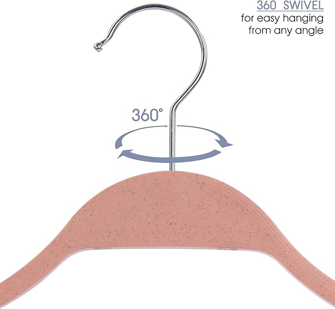 Elama Home 20 Piece Biodegradable Coat Hangers in Pink (ELH-20)
