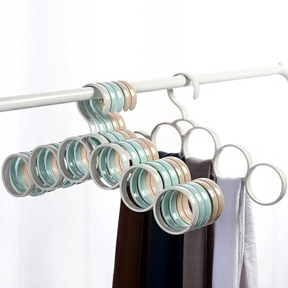 Scarf Organizer,Scarf Hangers for Closet,Scarf Ring Hangers Smooth Round Holder, Space Saving Plastic Scarf Hangers Towel Holders Closet Organizer for Scarves, Ties, Shawls, Belts (1pcs Random Color)