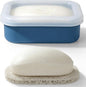AIMAIAIMAI Compact Leakproof Silicone Travel Soap Case, Portable Soap Container with Drainage Layer - 2026 Travel Essentials for Camping, Gym & Shower (Blue)