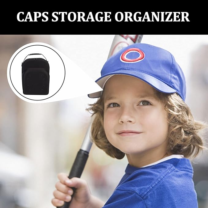 Zerodeko Hat Rack Baseball Caps Carrier Case Baseball Hat Case Travel Cap Carrier Case Holder Hat Storage Organizer Bag for Travel Black Hat Container Baseball Cap