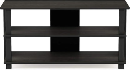 Furinno Turn-N-Tube Shoe Rack, 3-Tier Shoe Organizer, Shoe Storage with Compact Open Shelves, 15.5 x 31.5 x 15.7, for Closet Entryway, Office, Garage, Espresso/Black