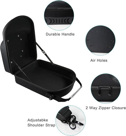 Hat Travel Case for Baseball Caps: 6 Hat Bag for Hat Storage, Hard hat carrier for travel with Handle & Adjustable Strap, Travel Essentials for Men