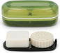 AIMAIAIMAI Shampoo Bar Holder Travel Case for Two Bars – Compatible with Kitsch Solid Shampoo & Conditioner Bars, Large Soap Container for Bathroom or Travel (Green Style A-Large)