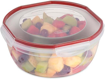 Sterilite Rocket Red Ultra Seal Latching Bowl, 4.7 Quart