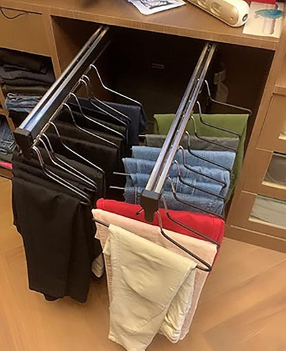 Closet Clothes Hanger Rail,Pull-Out Closet Rod 30-60cm,Wardrobe Clothing Rail,Closet Organizer Rack for Pants and Coat (450MM/17.7INCH)