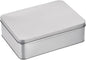 uxcell Metal Tin Box, 8.66" x 6.3" x 2.72" Rectangular Empty Tinplate Storage Containers with Lids, Silver Tone