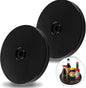 Bivethoi 2 Pack Mini Turntable Organizer, Black Rotating Tray, Acrylic Ball Bearing Plate for Kitchen, Spice Rack, TV, Laptop, Computer Monitor