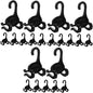 PRETYZOOM 30pcs Space-Saving Under Bed Shoe Organizer Plastic Double Slots Hanger Hooks Sports Shoe Rack