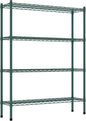 Commercial NSF Listed Green Epoxy Stationary Wire Shelving Kit 12" x 42" x 54", with 4 Shelves Perfect for Warehouse, Walk-in Refrigerator, Freezer, Grocery Store, Restaurant, Dishroom