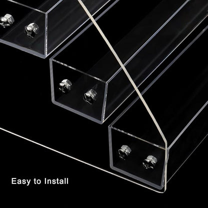 SOUJOY 7 Tier Sunglass Organizer Stand, Acrylic Sunglass Holder, Clear Nail Polish Display Stand, Eyewear Countertop Storage Tray for Highlighting Glasses, Makeup, Essential Oil