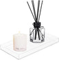 ROYALITA Acrylic Tray Bathroom Tray for Countertop, Guest Towel Holder Tray for Napkin Perfume Jewelry Makeup, Vanity Trays for Soap Dispenser, Aromatherapy, Cup & Candle, Clear