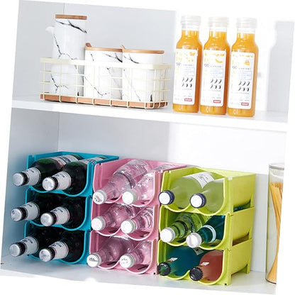 Ciieeo 3Pcs Stackable Refrigerator Beverage Storage Box Sturdy Can Organizer for Beer and Soda Easy to Clean Fridge Drawer Rack Space-Saving Design for Kitchen and Pantry