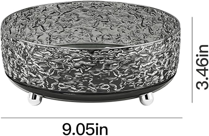 360 Rotating Makeup Organizer, Cosmetics Lazy Susan Spinning Skincare Storage for Vanity, Turntable Perfume Trays for Dresser Bathroom Countertop and Kitchen (Gray)