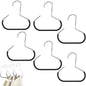Durable Steel Hangers: Maximize Closet Space with Versatile Storage, Stainless Steel Hat Hangers for Closet, Hat Rack Hats Holder for Baseball Caps, Scarf and Hats Organizer (Black,6 PCS)