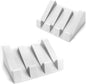Silicone Soap Dish (USA Patented) Self Draining Bar Soap Holder for Shower Bathroom Sink, Drying Soap Dish Tray Kitchen Sponge Holder Easy Cleaning Soap Saver Mat (Pure White, 2)