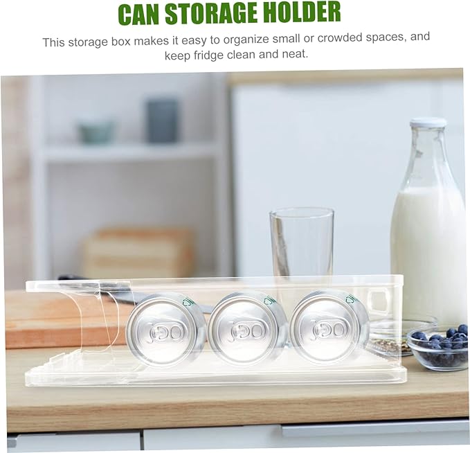 GLEAVI Drink Organizer for Pantry Stackable Can Holder Multi-function Fridge Soda Can Dispenser Stand