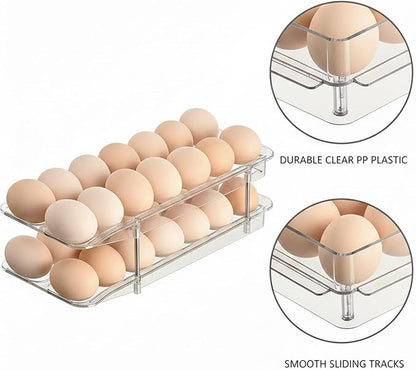 Retractable Can Organizer, Adjustable Width Sliding Dispenser for Refrigerator & Pantry, Clear Plastic Storage Rack for Soda Cans and Bottles (1 PC)