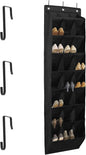 US Over the Door Shoe Organizer Oxford Cloth Over the Door Shoe Rack 24 Compartments Hanging Door Shoe Rack Foldable Hanging Shoe Organizer Over the Door Shoe Storage for Shoes Sneaker(black)