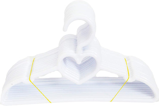 Brittany's 12 White Heart Hangers for 18 Inch Fashion Girl Dolls-18 Inch Doll Clothes Hangers
