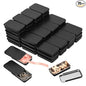 70 Pack Black Slide Top Metal Tin Containers, Mini Metal Tin Box with Slide Lid, Empty Lip Balm Containers for DIY Projects, Pills, Candies, Jewelry (2.36 x 1.34 x 0.43 Inch)