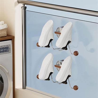 Suction Cup Shoe Rack Space Saving Storage Sturdy Construction Holds Perfect for Organizing Shoes and Drying Wall Storage Hook