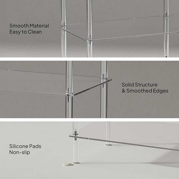 Aquiver 9 Tiers Acrylic Shoe Rack - Large Capacity Two Rows Shoe Organizer - Tall Boot Storage Shelf for Entryway, Closet, Garage, Bedroom, 28-32 Pairs, 36.2'' L x 11.8'' W x 59.6'' H