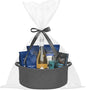 ShellKingdom Storage Basket with Handles, Empty Gift Basket with Gift Bags and Ribbon, Small Woven Baskets for Home, Nursery Storage Organizer, 12 X 8 X 5 INCH, Black
