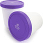 Zulay [2 Pack - 1 Quart Each] Large Ice Cream Containers For Homemade Ice Cream - Reusable Ice Cream Container Set with Lids - Ice Cream Pint Containers For Sorbet, Gelato, Frozen Yogurt (Purple)