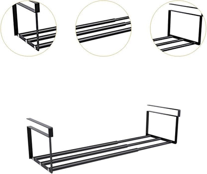 Under Shelf Rack for Partitioning Carbon Steel Hanging in Kitchen and, Black