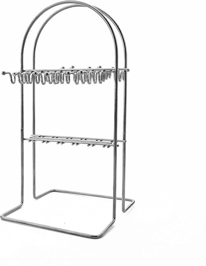 24 Piece Cutlery Set for 6 with Holder, Mirror Polished Silver Stainless Steel Flatware Set with Rack, Kitchen Restaurant Hotel Utensils, Silverware Sets with Holder, Hanging Flatware set