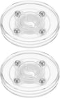 uxcell 2Pcs Acrylic Lazy Susan Turntable, 2.5 Inch Clear Turntable Organizer Ball Bearing 360 Degree Rotating Tray for Spice Rack Table Cake Kitchen Pantry Decorating Bathrooms