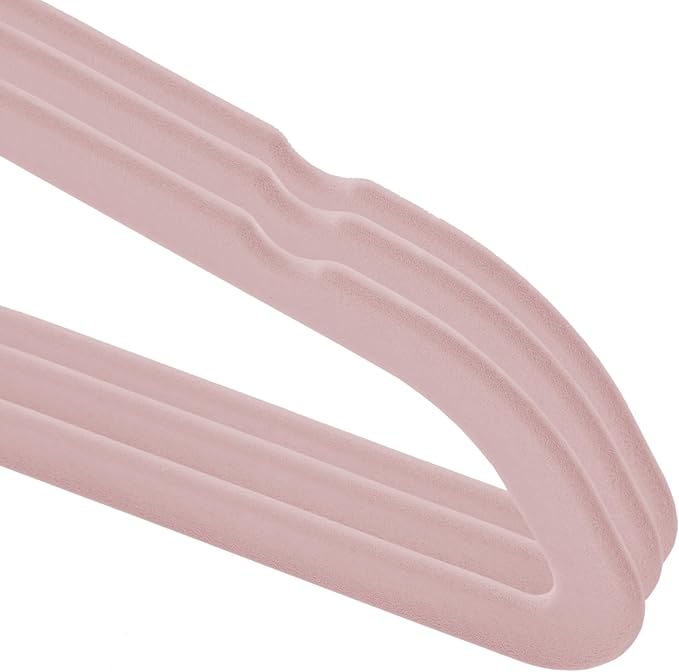 Casafield 100 Velvet Kid's Hangers - 14" Size for Children's Clothes - Light Pink