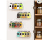 Wall Mounted Acrylic Spice Rack 4 Pack, 9 Inch Clear Pantry Door Organizer, Floating Spice Organizer, Adhesive or Screw Mounted Cabinet Seasoning Shelf
