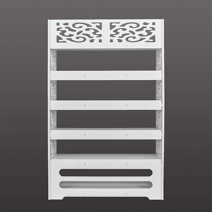 6 Tier Wood-Plastic Board Shoes Rack,Narrow Vertical Shoes Rack,Freestanding Shoe Organizer Shelf,Shoe Rack Storage Organizer,with Shelves,for Closet, Entryway, Front Door Entrance, Hallway (White)