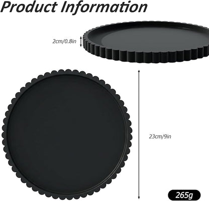 Silicone Bathroom Tray, Round Vanity Tray, 9-inch, Black, Storage Decorative Vanity Coffee Table Decor for Perfume
