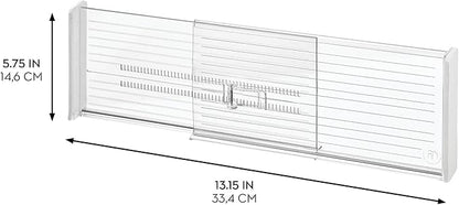 iDesign Recycled Plastic Adjustable Drawer Dividers–- Set of 2 - Clear