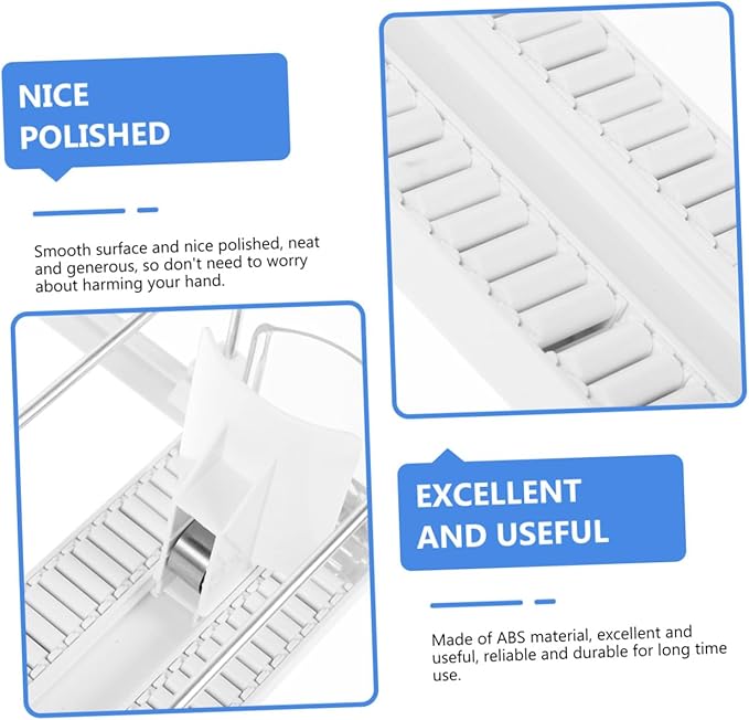 Cabilock Abs Material Drink Organizer Smooth Glide Pusher Drink Dispenser for Fridge