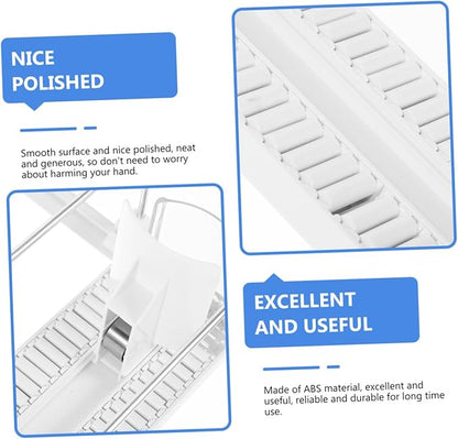 Cabilock Abs Material Drink Organizer Smooth Glide Pusher Drink Dispenser for Fridge