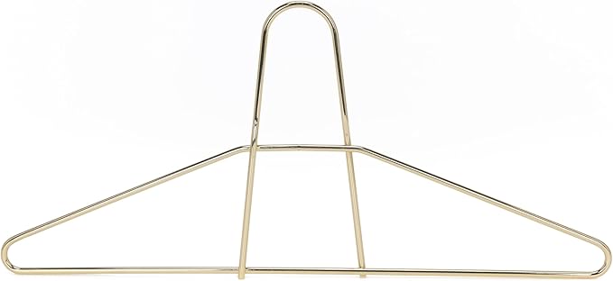 Quality Hangers Metal Hangers – Heavy Duty Hangers – Anti Theft Wire Hangers Suitable for Suits Coat Jacket – Hangers for Shuls Gyms Retail Stores Hotels – Can Carry Up to 200LBs (Gold, 60 Pack)