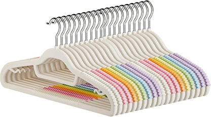 Ergocar Plastic Hanger Rainbow Anti -Slip Non -Traceless Hanger Saves Space Hanger Heavy Colored Hanger Suitable for Shirts, Dress, Gravita Hanger, Durable Versatile Color Clothes Hanger