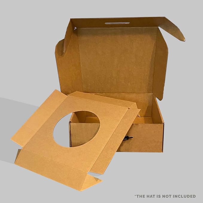 Hat Box for Travel, Protective Storage Organizer, Lightweight Travel Case (3 Pack - No Design)