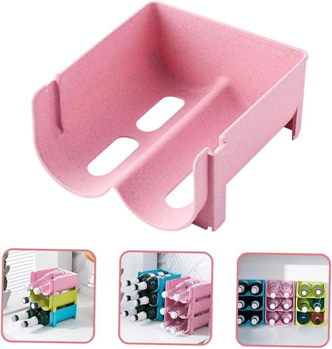 3pcs Stackable Beverage Organizer Rack for Pantry and Refrigerator Versatile Can Dispenser for Soda Beer and Water Bottles Storage