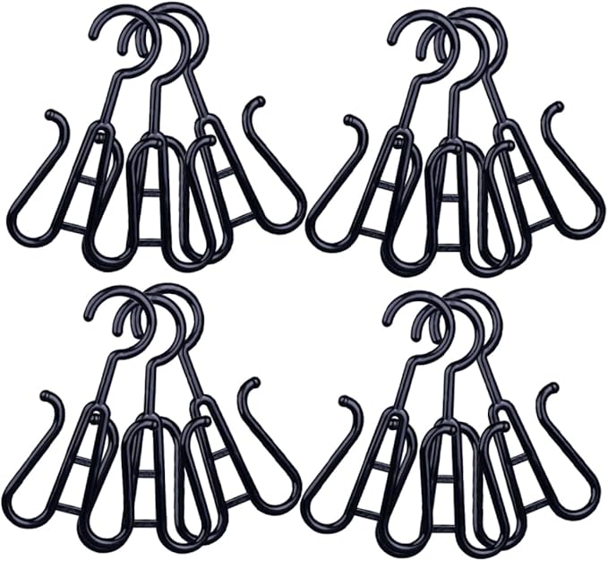 10pcs Plastic Double-Hook Shoe Hanger Drying Rack Sturdy Slippers Organizer for Closet Shop Versatile Hanging Hooks for Shoes Towels and More Space-Saving Design