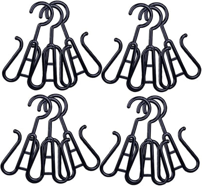 10pcs Plastic Double-Hook Shoe Hanger Drying Rack Sturdy Slippers Organizer for Closet Shop Versatile Hanging Hooks for Shoes Towels and More Space-Saving Design