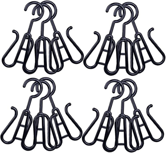 10pcs Plastic Double-Hook Shoe Hanger Drying Rack Sturdy Slippers Organizer for Closet Shop Versatile Hanging Hooks for Shoes Towels and More Space-Saving Design