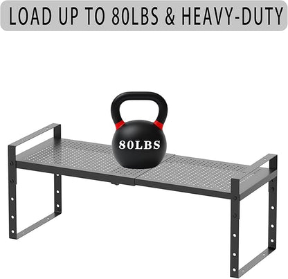 Expandable Metal Shoe Rack, Adjustable Space-Saving, Heavy-Duty Shoe Rack with Borders. Multi-Functional for Closet, Bathroom, Entryway, Kitchen or Office