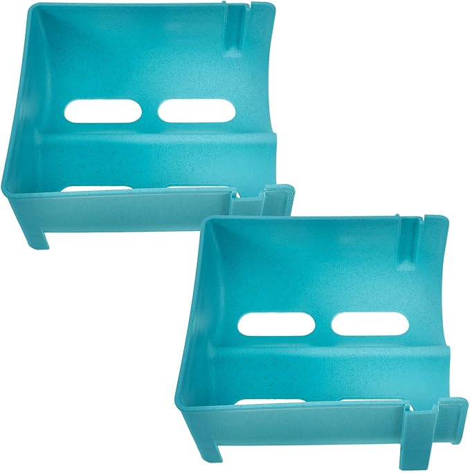 VICASKY 2pcs Stackable Can Holder Fridge Organizer Rack Blue Soft Drink Can Dispenser for Kitchen Refrigerator Pantry Storage