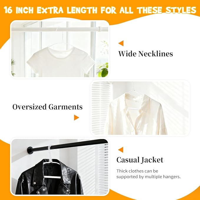 30 Pcs Dry Cleaner Hangers with Tubes - 16" Wire Hangers White Tube with Strong 15 Gauge Wire Bulk for Pants Caped Suit & Strut Home or Dry Cleaners (White)