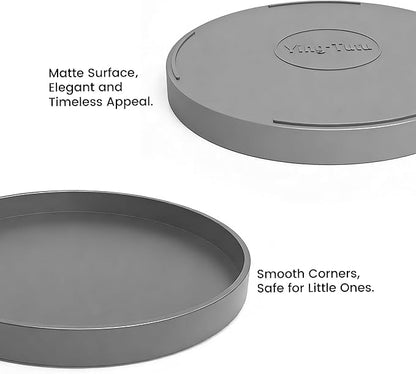 1 Pack 10" Bathroom and Vanity Tray, ABS Bathroom Counter Organizer, Coffee Table Decor for Perfume, Candles, Keys &More. Kitchen Countertop Organizer, Decorative Tray Soap Holder, Grey