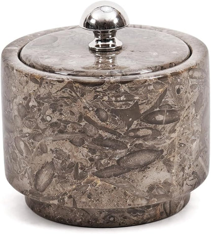 Radicaln Marble Salt Cellar with Lid 3" Oceanic Handmade Salt Box & Spice Jar for Kitchen Counter, Ideal Salt Holder, Sugar Bowl & Salt Dish, Salt Container For Housewarming Gift & Kitchen Decor